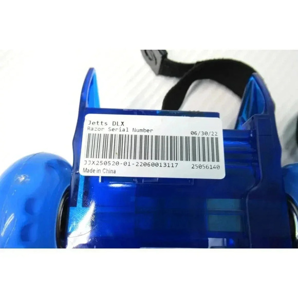RAZOR JETTS DLX HEEL WHEEL HEELYS ADJUSTABLE STRAP TO SHOE SKATES BLUE LIGHT UP - Picture 3 of 4
